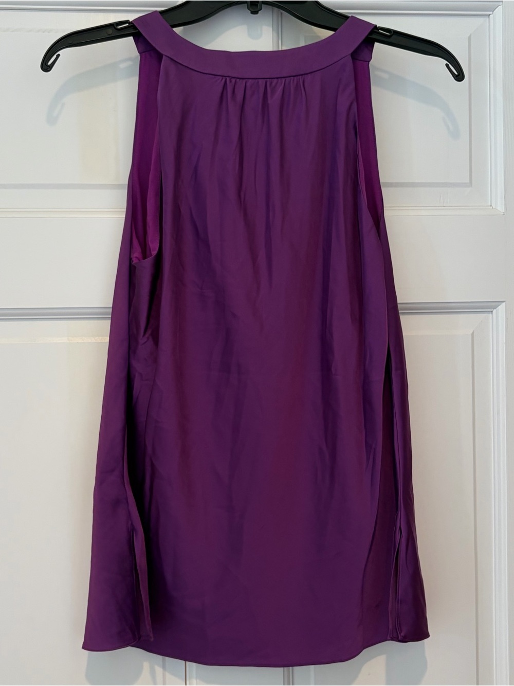 Boston Proper Purple Sleeveless V-Neck Women's Top - Picture 2 of 8